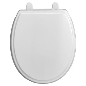 Traditional Slow-Close Easy Lift-Off Round-Front Toilet Seat with Lid - White