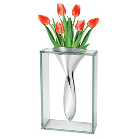 The Elvis Non-Tarnish Aluminum and Glass Vase
