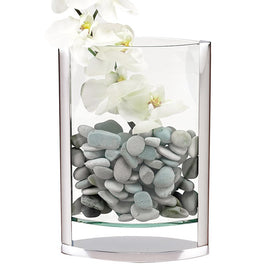 The Donald Glass and Non-Tarnish Aluminum 12" Pocket Vase