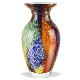 Firestorm Murano-Style Art Glass 11" Vase