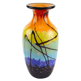 Allura Murano-Style Art Glass Urn Shaped Vase