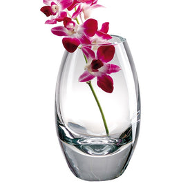 Radiant European Mouth-Blown Crystal 9" Vase