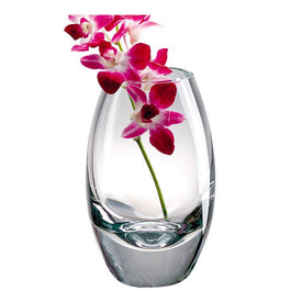 Radiant European Mouth-Blown Crystal 7" Vase