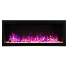Symmetry-XT 50" Extra-Tall Clean Face Built-In Electric Fireplace with Black Steel Surround