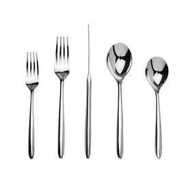Dune 18/10 Stainless Steel Flatware Five-Piece Place Setting
