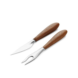 Curvo Cheese Knife and Fork Set
