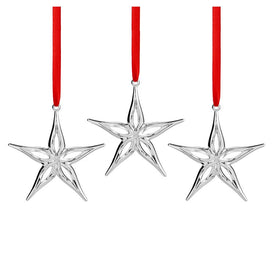 Mini Star Holiday Ornaments Set of 3