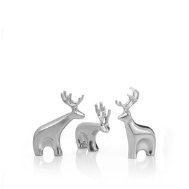Miniature Blitzen Reindeer Figurines Set of 3