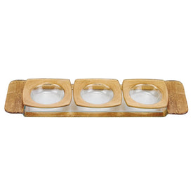 Handcrafted Gold Decor Serving 4-Piece Set