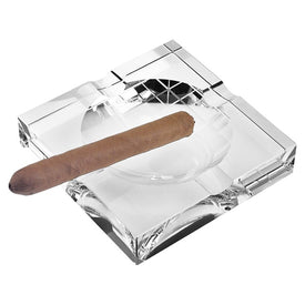 Excelsior 7" Hand-Cut Crystal Cigar Ash Tray