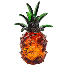 Murano-Style Mouth-Blown Art Glass 10" Pineapple