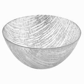 Secret Treasure Silver Handcrafted Glass 8.75" Bowl