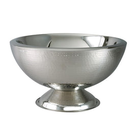 Hammered Stainless Steel 3-Gallon Double-Wall Punch Bowl