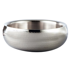 Hammered Stainless Steel 11" Salad Bowl