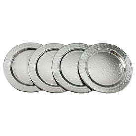 Hammered Stainless Steel Coasters Set of 4