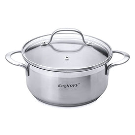 Bistro 1.4-Quart 6.25" 18/10 Stainless Steel Covered Casserole Dish