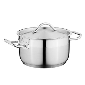 Hotel 2.6-Quart7" 18/10 Stainless Steel Covered Casserole Dish