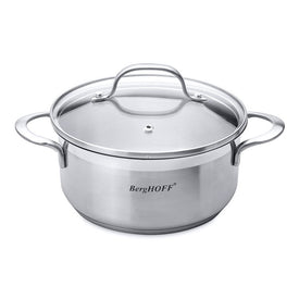 Bistro 2-Quart 7" 18/10 Stainless Steel Covered Casserole Dish
