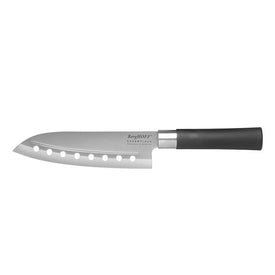 Essentials 7" Stainless Perforated PP Handle Santoku Knife