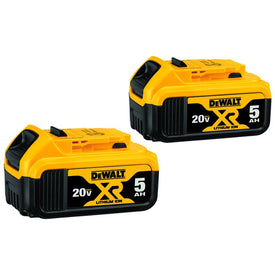 20V MAX XR 5Ah Lithium Ion Battery Pack 2-Pack