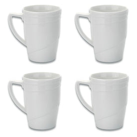 Essentials Hotel 12 oz Porcelain Coffee Mugs Set of 4