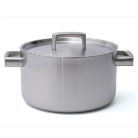 Ron 10" 18/10 Stainless Steel Five-Ply Covered Stockpot