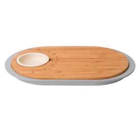 Leo 15.25" Two-Sided Tapas Cutting Board with Tray