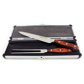 Pakka Wood Stainless Steel Carving Knives with Case Two-Piece Set