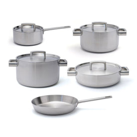 Ron 18/10 Stainless Steel Five-Ply Cookware Nine-Piece Set