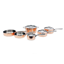 Copper Hammered Tri-Ply Cookware 10-Piece Set