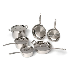 EarthChef Premium 18/10 Stainless Steel Copper Clad Cookware 10-Piece Set