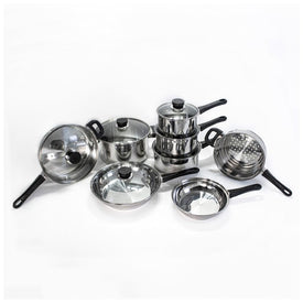 CooknCo 14-Piece Stainless Steel Cookware Set