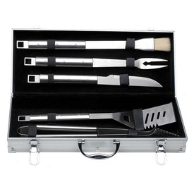 Cubo Stainless Steel Six-Piece BBQ Set with Case