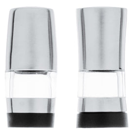 Geminis 2.5" 18/10 Stainless Steel Mini Salt and Pepper Dispensers Two-Piece Set