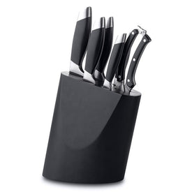 Geminis Essentials Stainless Steel Knives with Block Seven-Piece Set