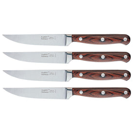 Pakka Wood Stainless Steel Steak Knives Four-Piece Set