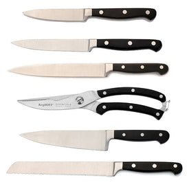Essentials Stainless Steel Triple Riveted Knives Six-Piece