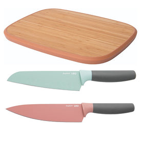 Leo Three-Piece Knife and Cutting Board Set