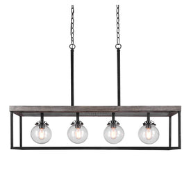 Pearsall Four-Light Industrial Linear Pendant by Kalizma Home