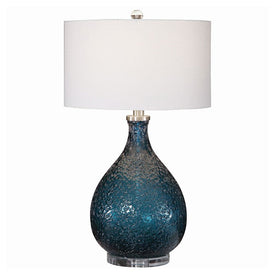 Eline Blue Glass Table Lamp by Carolyn Kinder