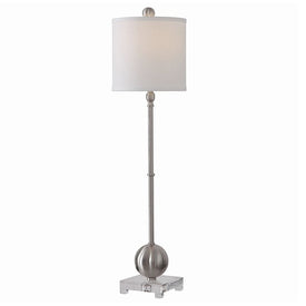 Laton Silver Buffet Lamp by David Frisch