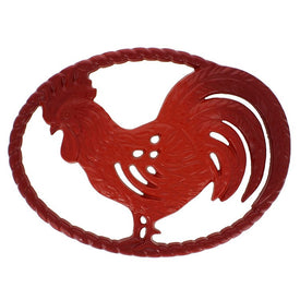 Chasseur French Rooster 11" Enameled Cast Iron Trivet