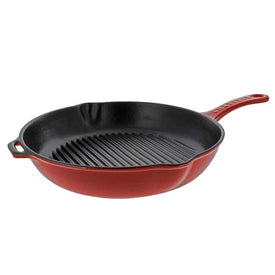 Chasseur French 10" Round Enameled Cast Iron Grill Pan