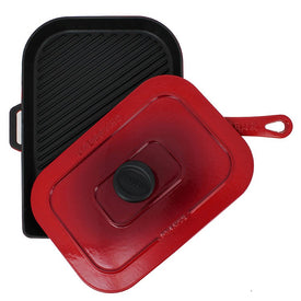 Chasseur French 10" Enameled Cast Iron Panini Press /Grill