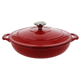 Chasseur French 1.8-Quart Enameled Cast Iron Braiser with Lid