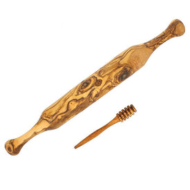 Olive Wood Rolling Pin and Honey Dripper