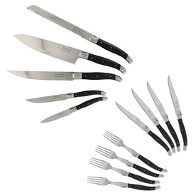 Ultimate Laguiole Kitchen and Steak Knives and Forks 13-Piece Set