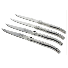 Laguiole Steak Knives with Stainless Steel Handles Set of 4
