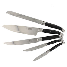 Laguiole Kitchen Knives Set of 5 with Magnetic Display