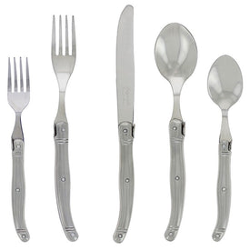 Laguiole Stainless Steel Flatware Service for Four with Stainless Steel Handles 20-Piece Set